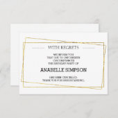 Carte Faire-part d'annulation de fête d'anniversai (Devant / Derrière)