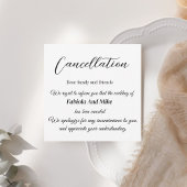 Carte faire-part d'annulation de mariage personnal