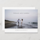 Carte Faire part de date de sauvegarde de photo horizont (Devant / Derrière)