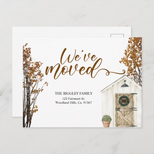 Carte Faire-part de déplacement, Carte de changeme (Devant / Derrière)