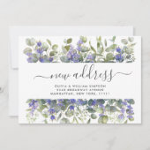 Carte Faire-part de déplacement Eucalyptus Aquarel (Devant)