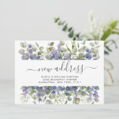 Carte Faire-part de déplacement Eucalyptus Aquarel (Debout devant)