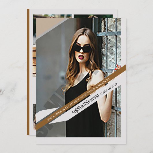 Carte Faire-part de diplôme (Devant / Derrière)