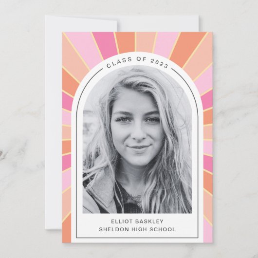 Carte Faire-part de diplôme | Girl Grad Card (Devant)