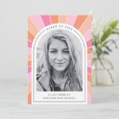 Carte Faire-part de diplôme | Girl Grad Card (Debout devant)