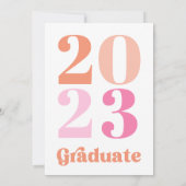 Carte Faire-part de diplôme | Girl Grad Card (Dos)