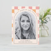 Carte Faire-part de diplôme | Girl Grad Card (Debout devant)