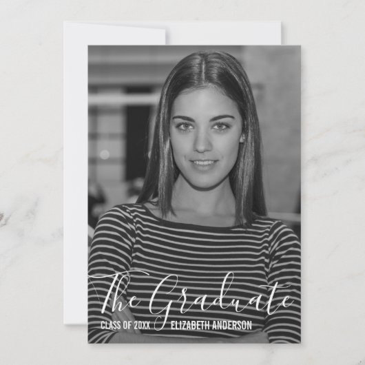 Carte Faire-part de diplôme photo complète (Devant)