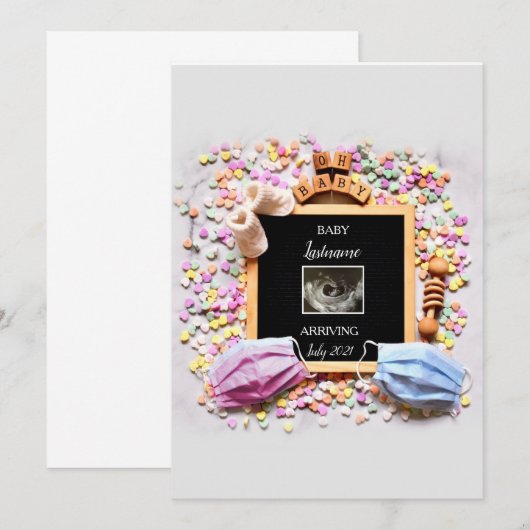 Carte Faire-part de grossesse (Devant / Derrière)