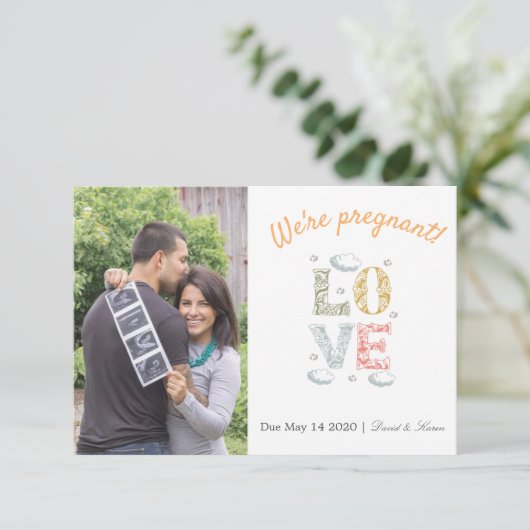 Carte Faire-part de grossesse (Debout devant)
