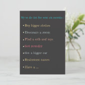Carte faire-part de grossesse Chalkboard (Debout devant)