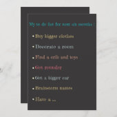 Carte faire-part de grossesse Chalkboard (Devant / Derrière)