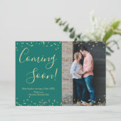 Carte Faire-part de grossesse Gold Confetti sur Ve (Debout devant)