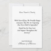 Carte faire-part de grossesse photo Whimsical (Dos)