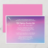 Carte Faire-part de la mort de style européen Dove (Devant / Derrière)