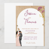 Carte faire-part de mariage (Devant / Derrière)