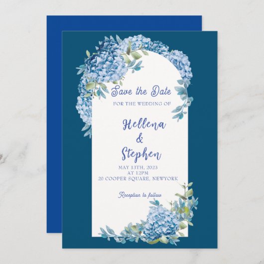 carte faire-part de mariage (Devant / Derrière)