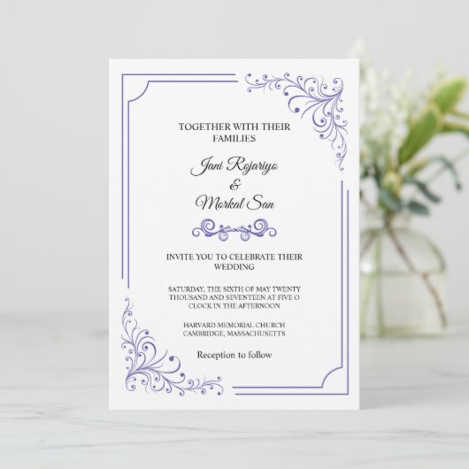 Carte faire-part de mariage (Debout devant)