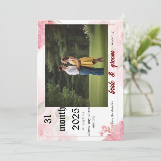 carte faire-part de mariage (Debout devant)