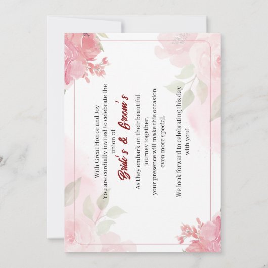 carte faire-part de mariage (Dos)