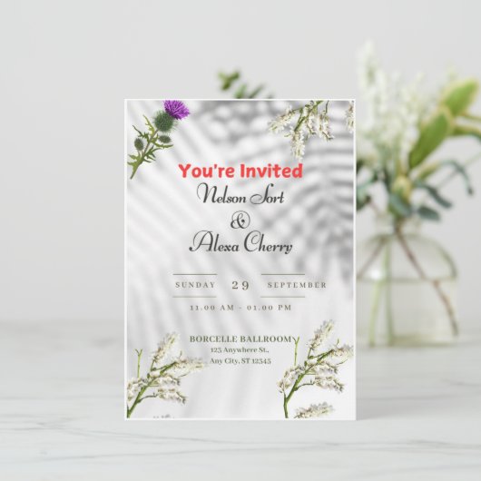 Carte faire-part de mariage (Debout devant)