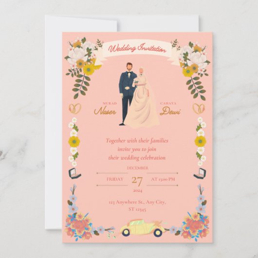 CARTE FAIRE-PART DE MARIAGE (Devant)