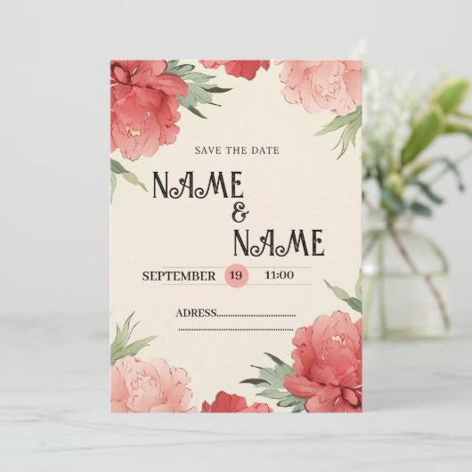 carte faire-part de mariage (Debout devant)