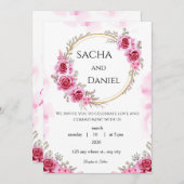 carte faire-part de mariage (Devant / Derrière)