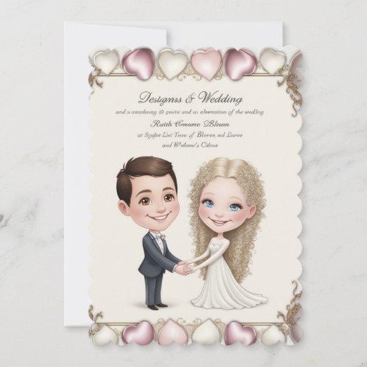 carte faire-part de mariage (Devant)