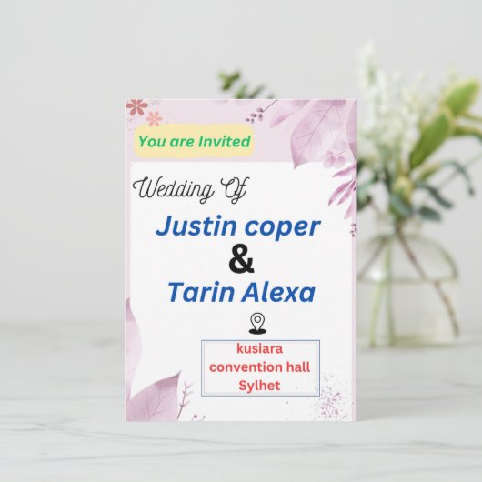 carte faire-part de mariage (Debout devant)