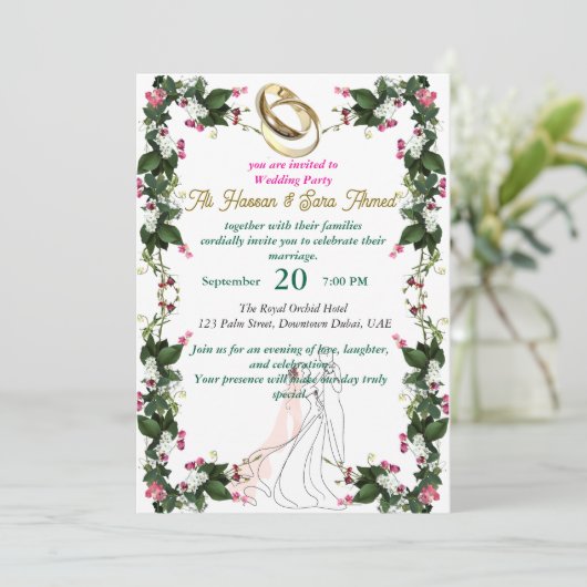 carte faire-part de mariage (Debout devant)