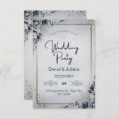 carte faire-part de mariage (Devant / Derrière)