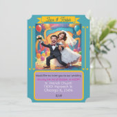 " CARTE FAIRE-PART DE MARIAGE " (Debout devant)