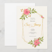 carte faire-part de mariage (Devant / Derrière)