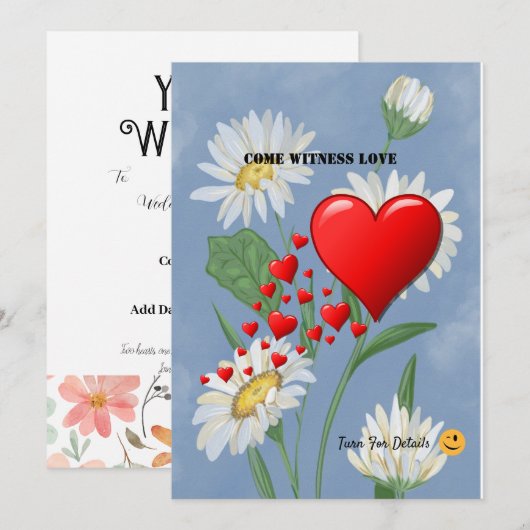 Carte Faire-part de mariage 5 pouces * 7 pouces (Devant / Derrière)