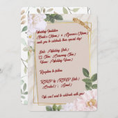 Carte Faire-part de mariage 5 pouces * 7 pouces (Devant / Derrière)