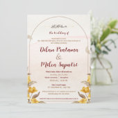 Carte Faire-part de mariage à thème islamique (Debout devant)