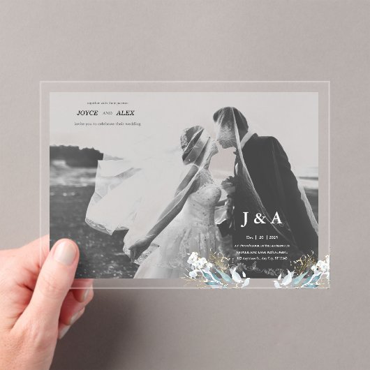 Carte Faire-part de mariage acrylique Flickermuse (In situ (ordinateur de poche))