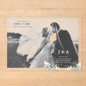 Carte Faire-part de mariage acrylique Flickermuse (Recto)