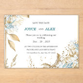 Carte Faire-part de mariage acrylique Flickermuse (Recto)