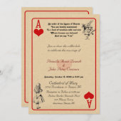 Carte faire-part de mariage "Alice au pays des mer (Devant / Derrière)