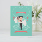 Carte Faire-part de mariage amusante (Debout devant)