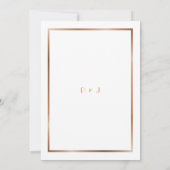 Carte faire-part de mariage, Art Déco, blanc, or r (Dos)