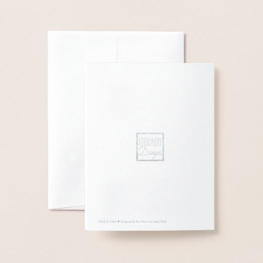 Carte Faire-part de mariage Art déco Real Foil (Derrière avec enveloppe)