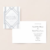 Carte Faire-part de mariage Art déco Real Foil (Affichage)