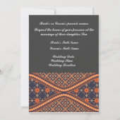 Carte Faire-part de mariage Batik Style (Dos)