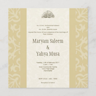 Invitations Faire Part Cartes Felicitation Mariage L Islam Zazzle Be