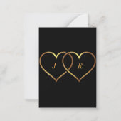 Carte Faire-part de mariage Black et Gold (Dos)