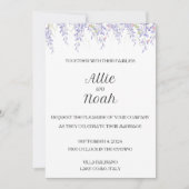 Carte faire-part de mariage blanche simple et élég (Devant)