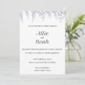 Carte faire-part de mariage blanche simple et élég (Debout devant)